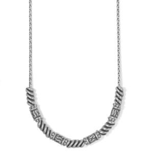 BRIGHTON silver Sonora Barrel charm collar‎ necklace